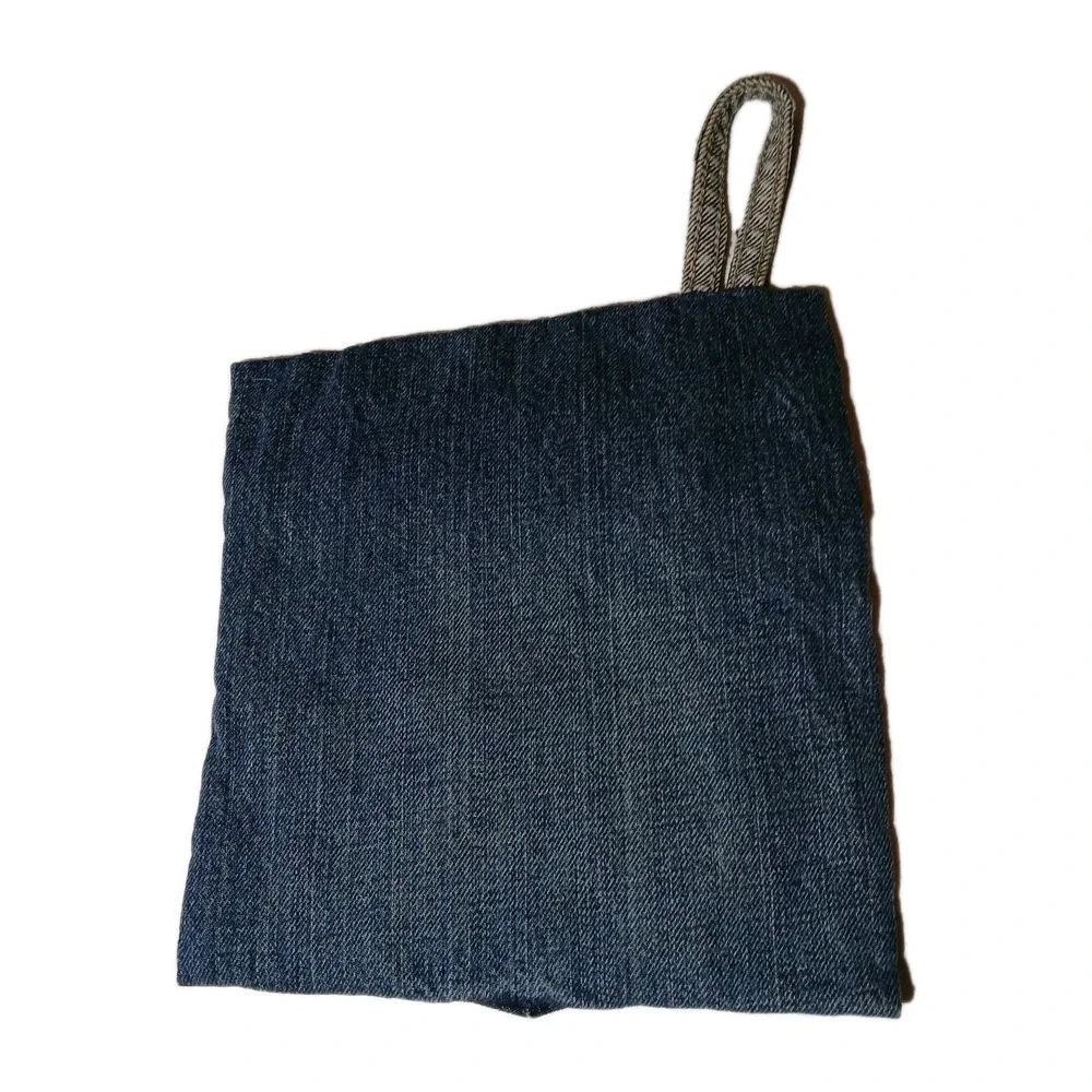 KITCHEN DENIM JEANS HOT PAD, Country LIFE RED‎ HANKERCHEIF #1259